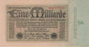 1 Milliarde Mark ro 111b X VF